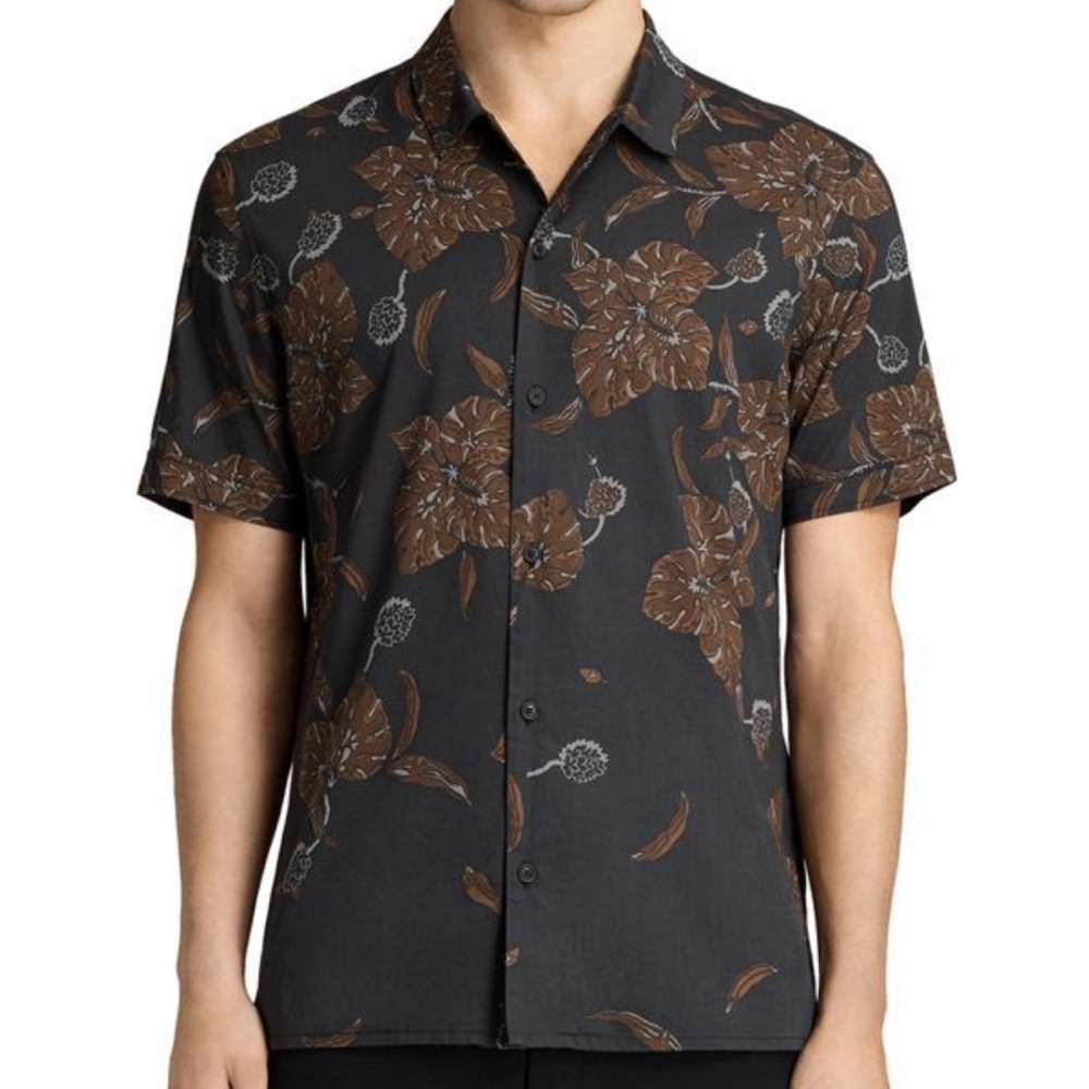 All Saints Mens Kauai Hawaiian shirt large L